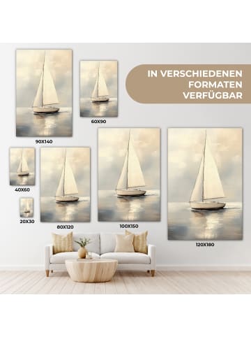 MuchoWow Leinwand Bilder Creme
