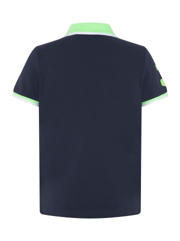 Polo Sylt Poloshirt mit Logo-Stickerei und Kontrast-Akzenten in Blau