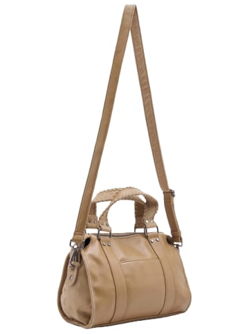 FREDsBRUDER Handtasche Whipstitch Soul Bowling Bag in Dark Sand