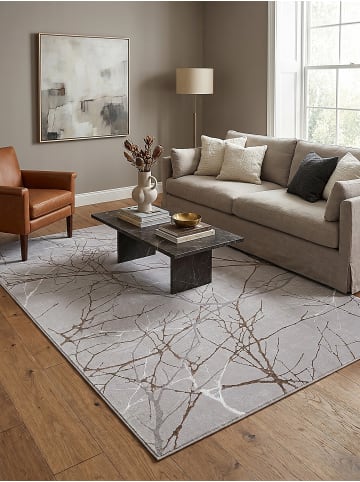KADIMA DESIGN Läufer Abstrakt pflegeleicht Wohnzimmer Schlafzimmer Flur Esszimmer in Grau