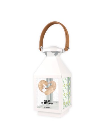 Mr. & Mrs. Panda Windlicht Outdoor Otter Herz mit Spruch in Transparent