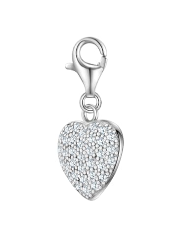 Rafaela Donata Charm Herz aus Sterling Silber mit Zirkonia in silber