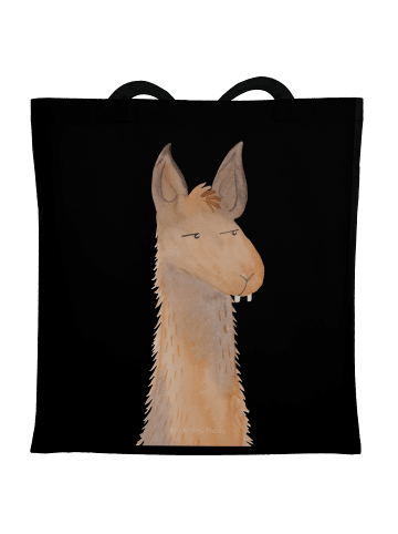 Mr. & Mrs. Panda Laptoptasche Lamakopf Genervt ohne Spruch in Schwarz