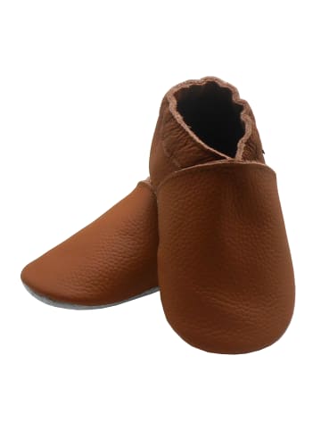 Bemesu Baby Krabbelschuhe aus Leder, weiche Lauflernschuhe mit rutschfester Sohle 