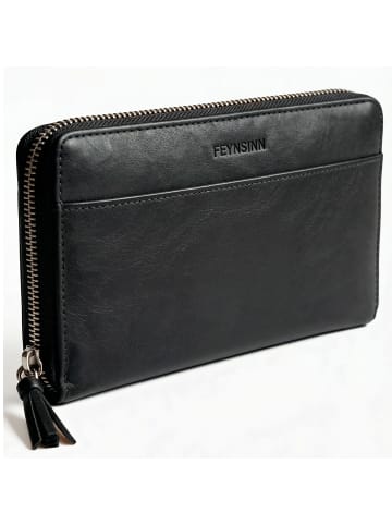 FEYNSINN Leder-Geldbörse echt Leder Damen Geldbeutel groß schwarz RONJA in schwarz