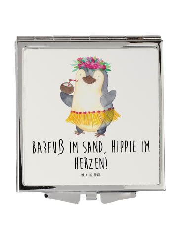 Mr. & Mrs. Panda Taschenspiegel Sommer Hippie mit Spruch in Weiß