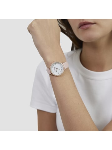 s.Oliver Armbanduhr mit stilvoller Acetat Lünette in rosa