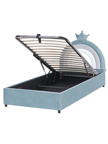 Beliani Kinderbett GRISETOT in Blau/Schwarz - (W) 96 x (H) 106 x (L) 210 cm