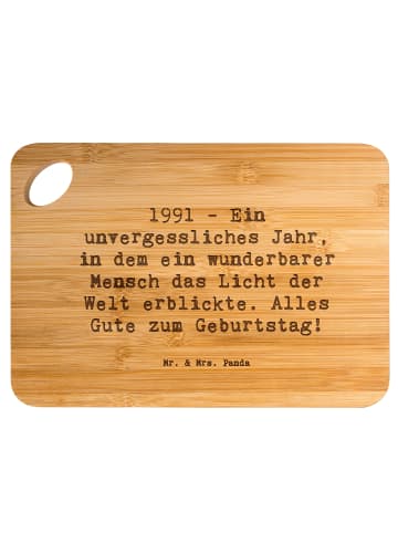 Mr. & Mrs. Panda Schneidebrett Spruch 1991 Geburtstag mit Spruch in Braun