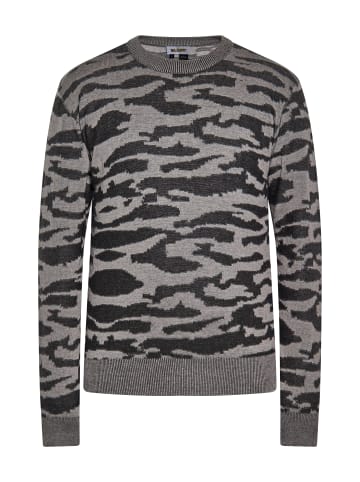 MO Men Sweater in Schwarz Grau Melange