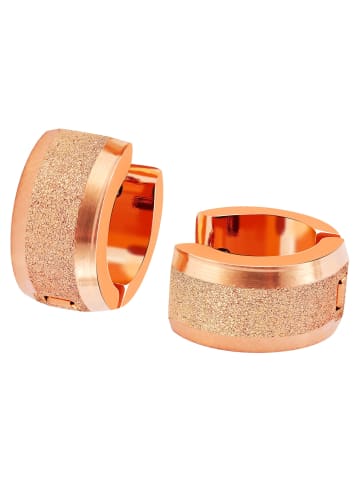 Adeliás Damen Ohrringe – Klappcreole aus Edelstahl in gold