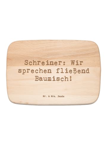 Mr. & Mrs. Panda Holzbrettchen Spruch Schreiner Baumisch mit Spruch in Transparent
