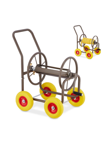 relaxdays Schlauchwagen in Braun