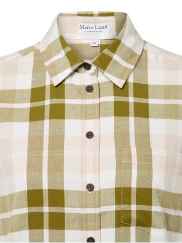 Marie Lund Bluse in oliv rosa - 0065