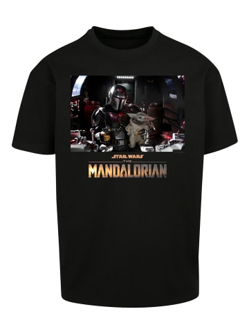 F4NT4STIC Heavy Oversize T-Shirt Star Wars The Mandalorian Child On Board in schwarz