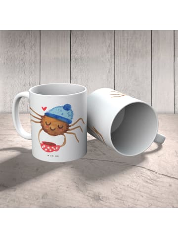 Mr. & Mrs. Panda Plastikbecher Spinne Agathe Kaffee ohne Spruch in Weiß