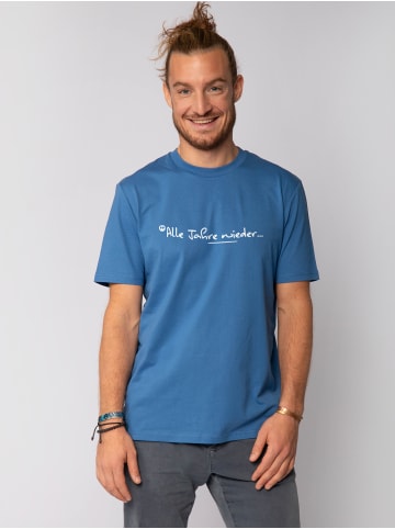 wat? Apparel T-Shirt Alle Jahre wieder in Bright Blue