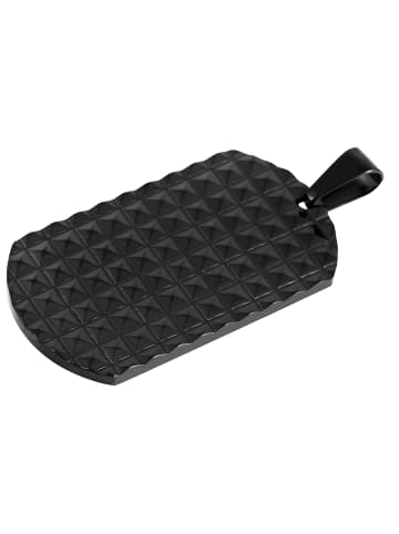 Adeliás Unisex Anhänger aus Edelstahl in schwarz