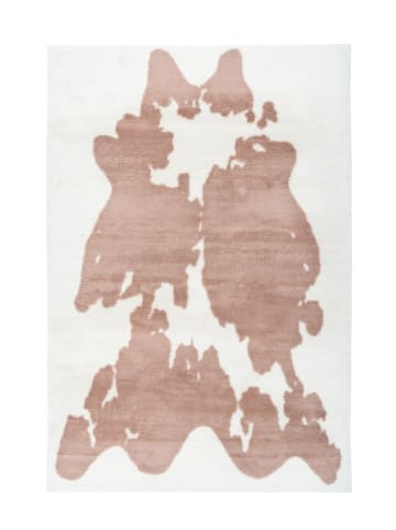Hochflor Teppich Robert Animal 525 in Taupe Weiß