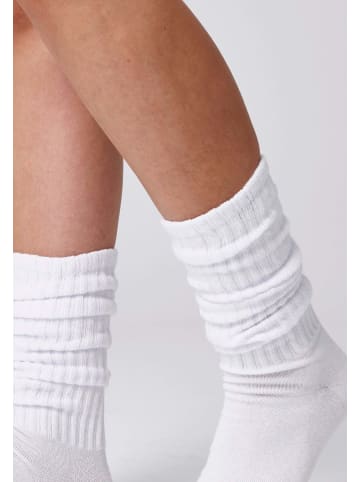 SNOCKS Slouch Socken 2 Paar in Weiß
