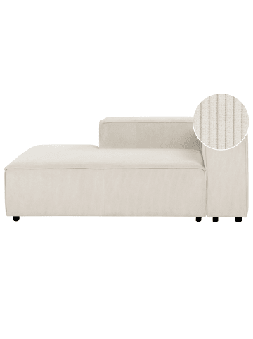 Beliani Chaiselongue ARDAL in Weiß/Schwarz - (W) 119 x (H) 68 x (L) 180 cm