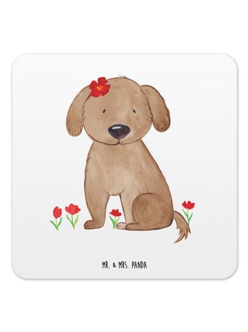 Mr. & Mrs. Panda Untersetzer Hund Dame ohne Spruch in Weiß