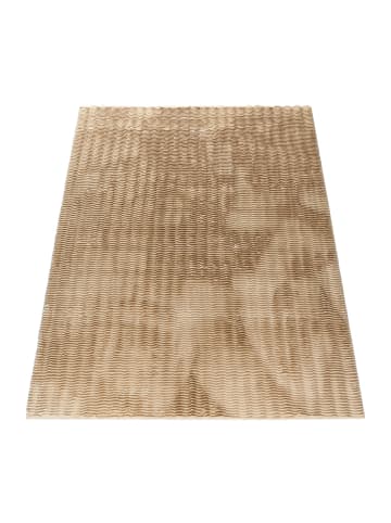 KADIMA DESIGN Hochflor Teppich waschbar Unifarben Struktur Schlafzimmer in Beige