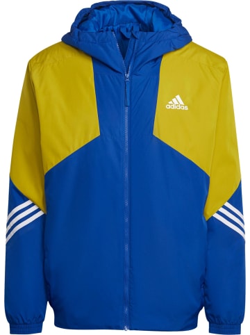 adidas Windbreaker in team royal blue/pulse olive