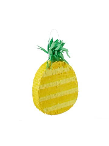 relaxdays 3 x Pinata Ananas in Gelb