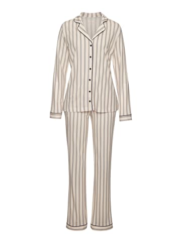 VIVANCE DREAMS Pyjama in ecru gestreift