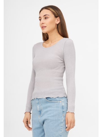 TOOCHE Rundkragen Langarmshirt "Shinny Sparkle" in silber