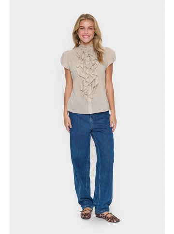 SAINT TROPEZ Langarm - Hemd TilliSZ Gerade Passform in Plaza Taupe