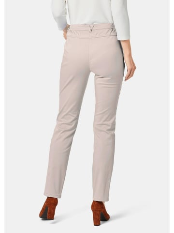 GOLDNER Kurzgröße:  Leichte Baumwoll-Hose CARLA in kitt