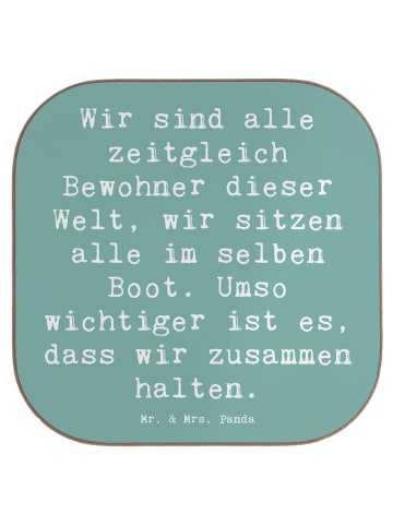 Mr. & Mrs. Panda Tischuntersetzer Spruch Freundlichkeiten verbre... in Meeresbrise