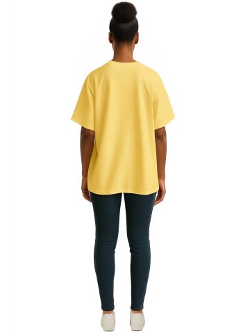 Reichstadt Reichstadt Regular Fit T-Shirt Damen Shoulder Drop 25RSW071 Yellow 4XL