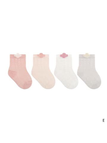 MUNADUNA 4er-Set 'Blümchen' Baby Sommersocken