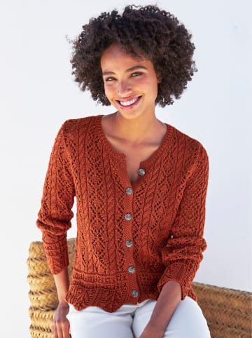 Heine Strickjacke in rostrot