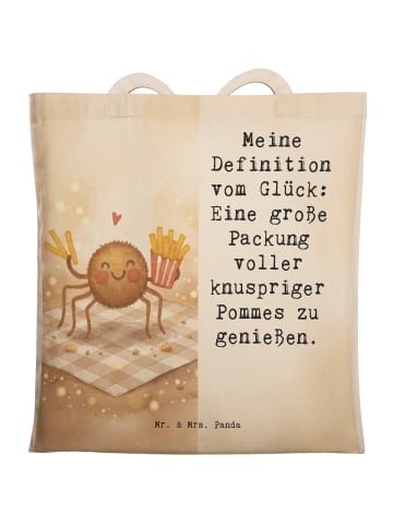 Mr. & Mrs. Panda Beutel Tasche Spinne Agathe Pommes Design mit S... in Weiß