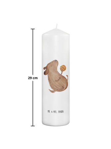 Mr. & Mrs. Panda Kerze Hund Keks ohne Spruch in Weiß