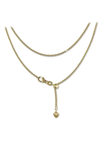 SilberDream 925 Silber vergoldet (Gelbgold 333) Damen SilberDream Halsketten Herz  ca. 45cm
