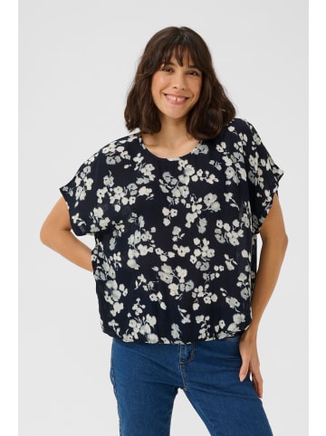 Kaffe Kurzarm-Bluse KAlokia Relaxed fit in Marine Flower