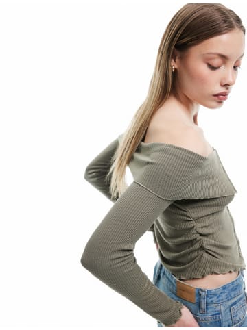 KOTON TSHIRT LS in Khaki