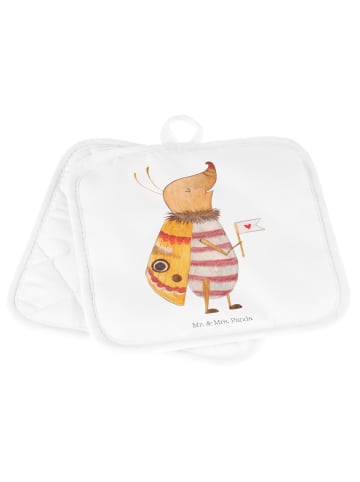 Mr. & Mrs. Panda Topfuntersetzer Nachtfalter Fähnchen ohne Spruch in Weiß