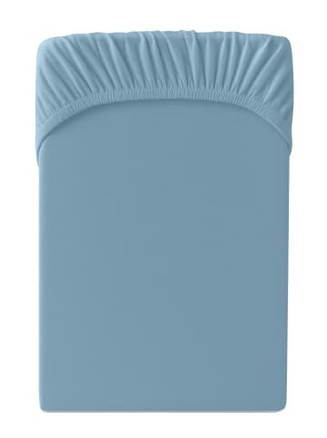 Cats Collection Spannbetttuch Edel-Jersey in stahlblau