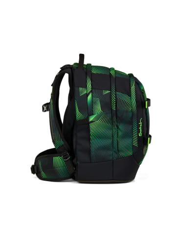 Satch Satch pack Schulrucksack Seismic Green schwarz