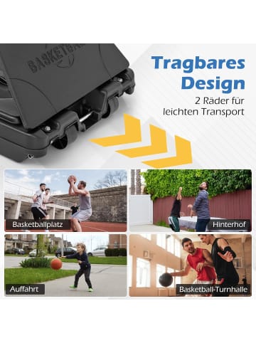 COSTWAY Basketballkorb Outdoor in Schwarz