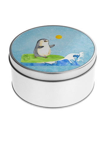 Mr. & Mrs. Panda Kaffeedose Pinguin Surfer ohne Spruch in Eisblau