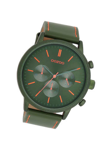 Oozoo Analog-Armbanduhr Oozoo Timepieces grün extra groß (ca. 50mm)