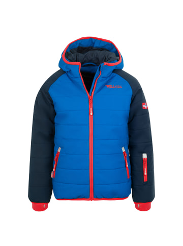 Trollkids Skijacke "Hafjell PRO" in Marineblau / Mittelblau / Rot