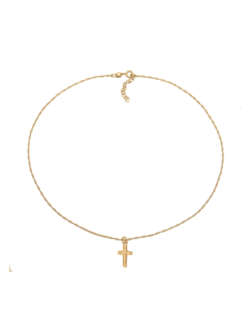 Elli Halskette 925 Sterling Silber Kreuz in Gold